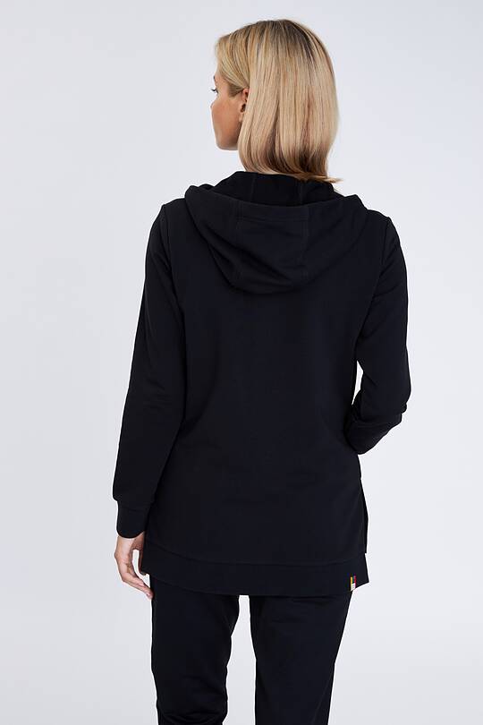 Lengthened stretch cotton zip-through hoodie 2 | Audimas