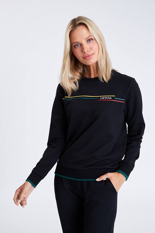 Stretch cotton sweatshirt with print 1 | Audimas
