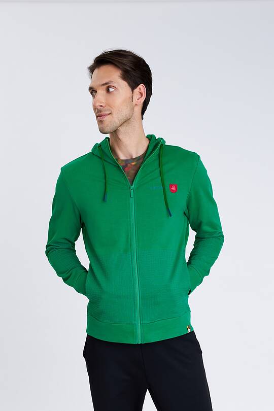 Stretch cotton zip-through hoodie 1 | Audimas