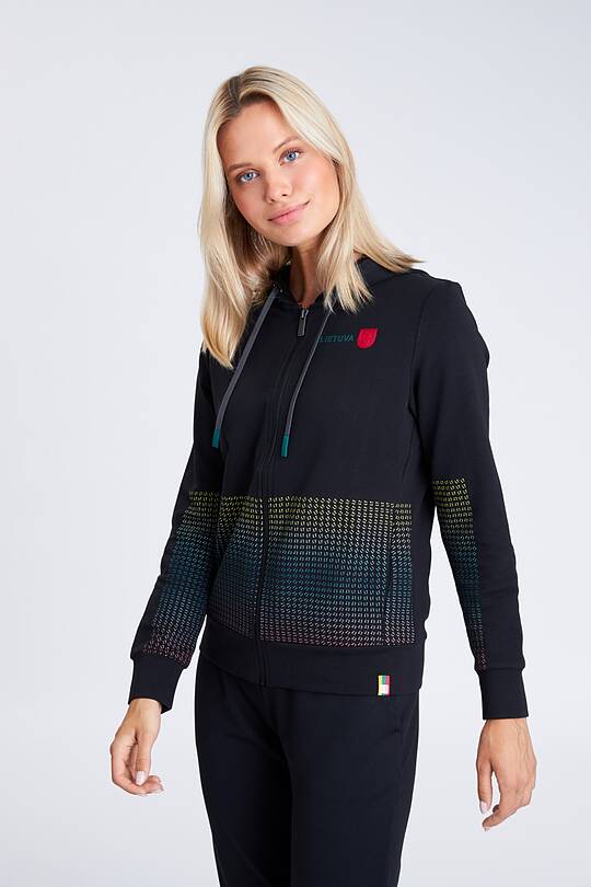 Stretch cotton zip-through hoodie 1 | Audimas