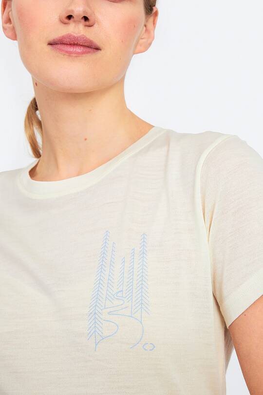 Fine merino wool short sleeve t-shirt with print 2 | Audimas