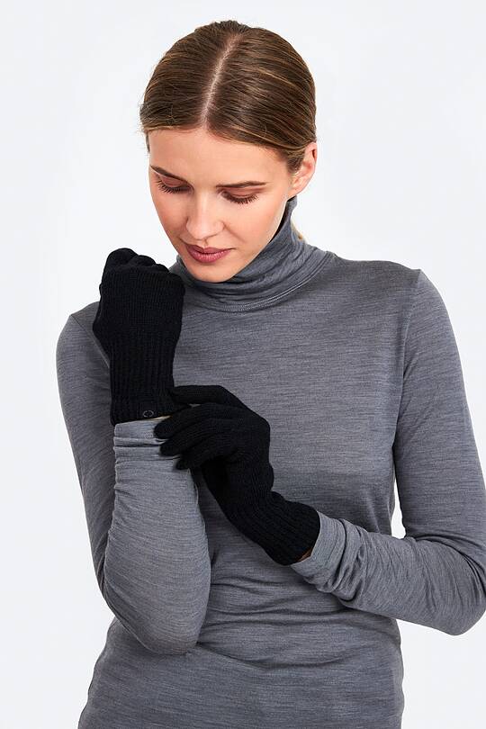 Knitted merino wool gloves with cashmere 2 | Audimas