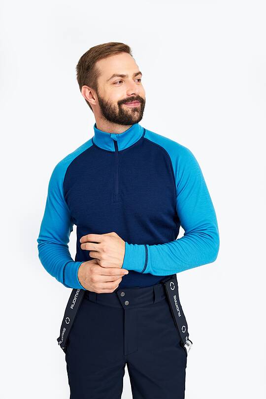 Merino wool blend half-zip jumper 1 | Audimas