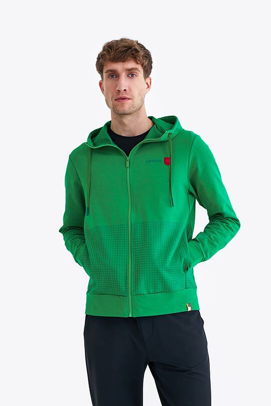 Stretch cotton zip-through hoodie 1 | Audimas
