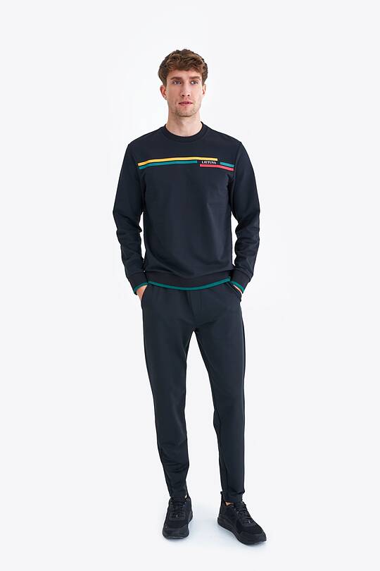 Stretch tapered fit sweatpants with cotton inside 1 | Audimas