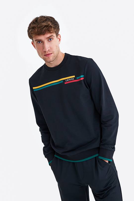 Stretch cotton sweatshirt with print 1 | Audimas