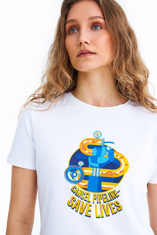Stand with Ukraine - People over money T-shirt 2 | Audimas