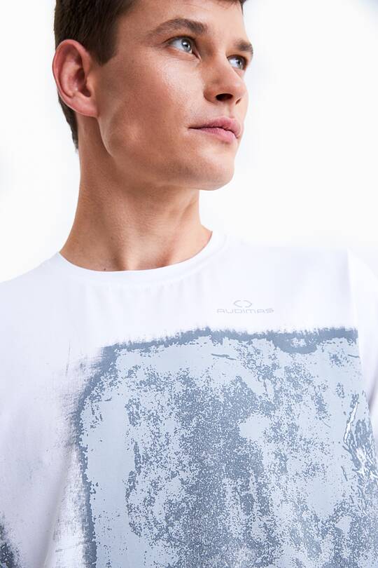 Stretch cotton t-shirt with print 2 | Audimas