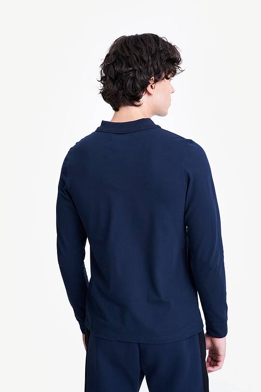 Organic cotton long sleeve pique polo shirt 2 | Audimas