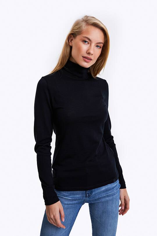 Merino wool roll neck long sleeve top 1 | Audimas