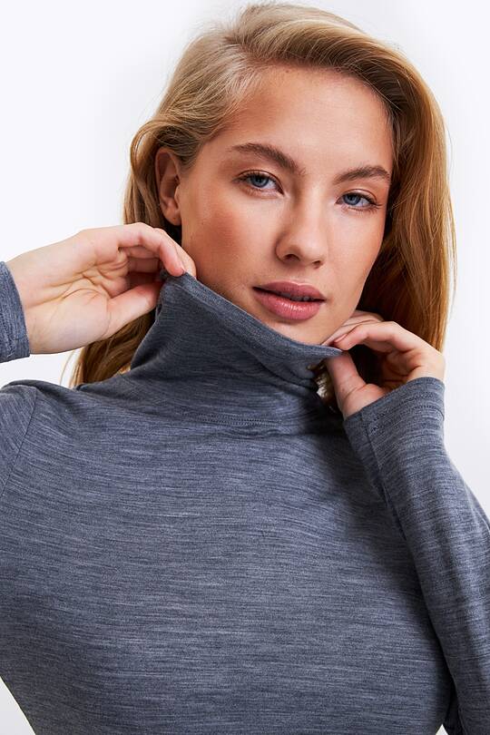 Merino wool roll neck long sleeve top 2 | Audimas
