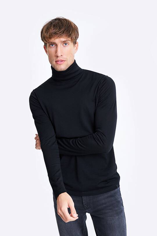 Merino wool long sleeve roll neck top 1 | Audimas