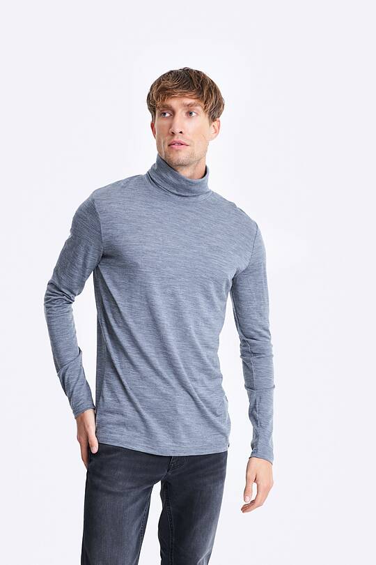 Merino wool long sleeve roll neck top 1 | Audimas