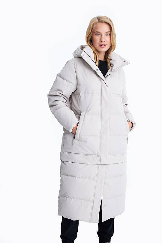 Long puffer down coat 2 in 1 with membrane 1 | Audimas