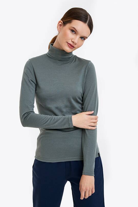 Merino wool roll neck long sleeve top 1 | Audimas