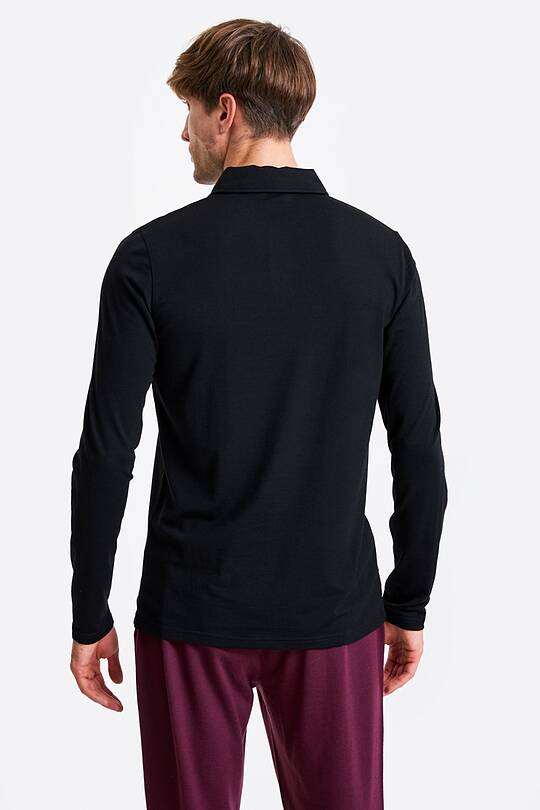Fine merino wool blend long sleeve polo t-shirt 2 | Audimas