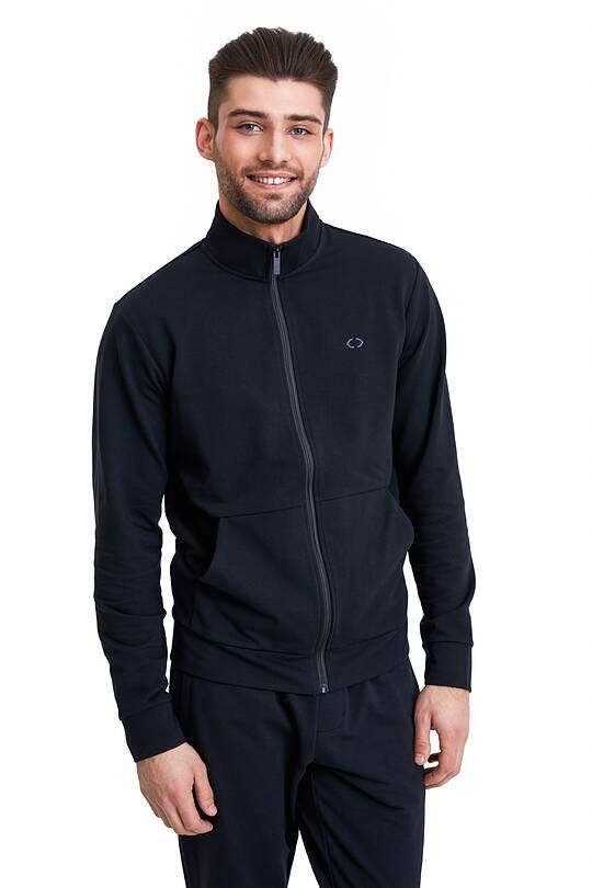 Organic cotton French terry full-zip sweatshirt 1 | Audimas