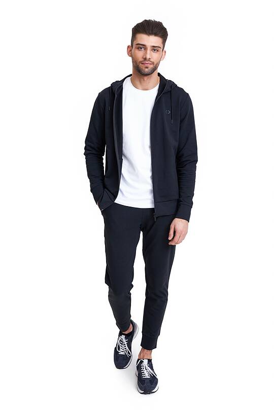 Tapered organic cotton French terry sweatpants 1 | Audimas