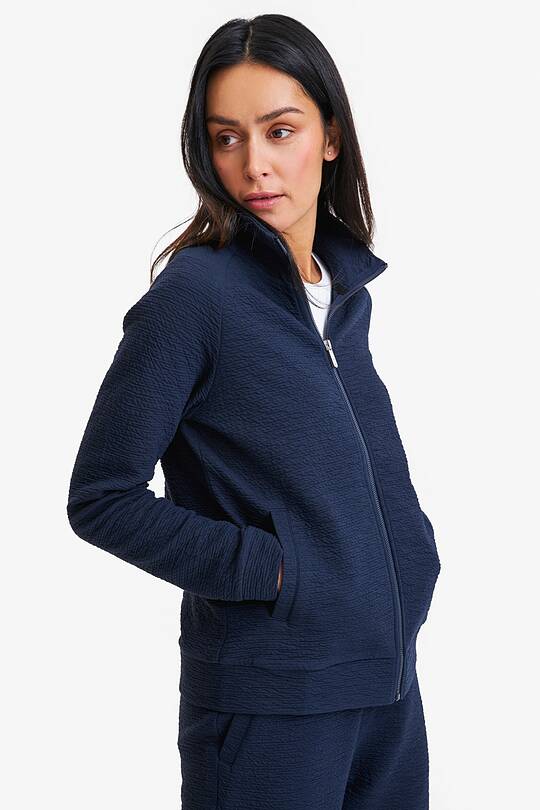 Textured fabric full zip sweatshirt 1 | Audimas