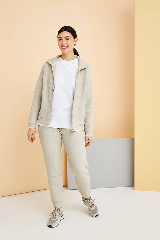 Textured fabric full zip sweatshirt 2 | Audimas