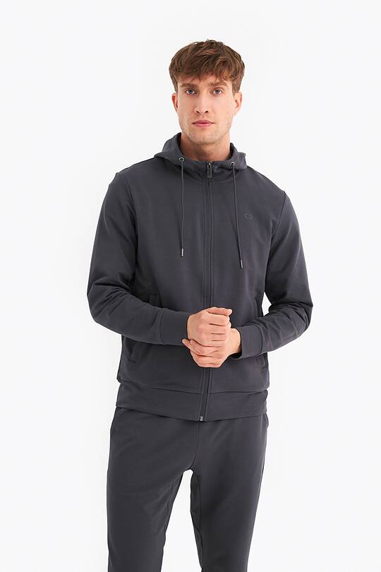 Organic cotton zip through hoodie 1 | Audimas