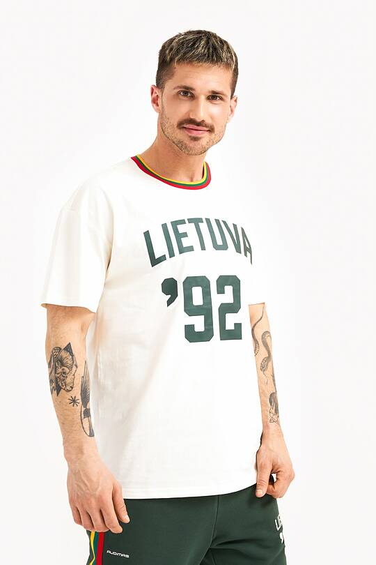 Organic cotton retro style T-shirt 1 | Audimas