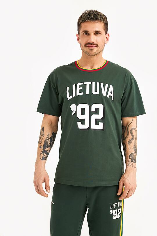 Organic cotton retro style T-shirt 1 | Audimas
