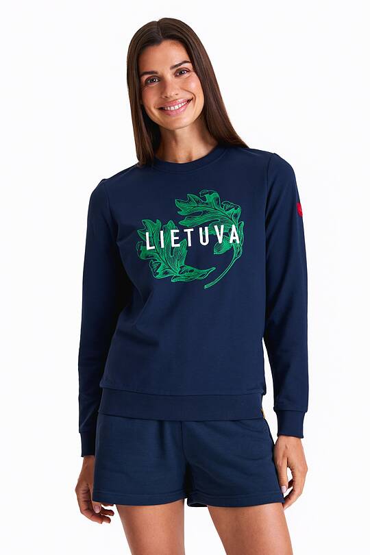Printed terry crewneck sweatshirt 1 | Audimas