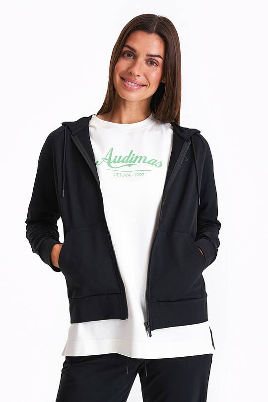 Organic cotton full-zip hoodie 1 | Audimas