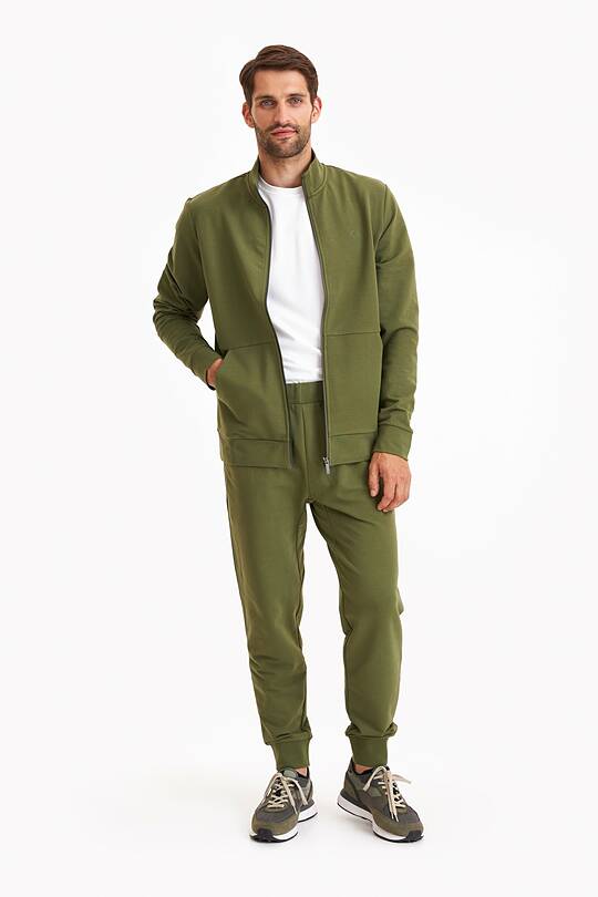 Tapered organic cotton French terry sweatpants 1 | Audimas