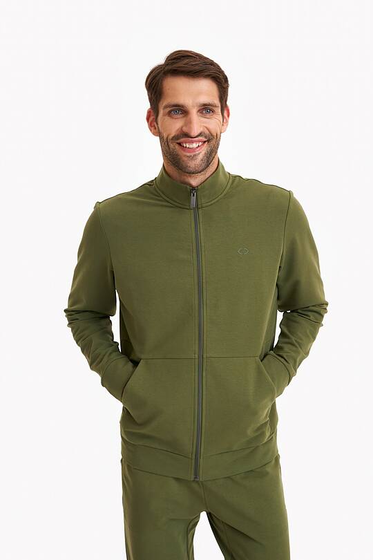 Organic cotton French terry full-zip sweatshirt 1 | Audimas