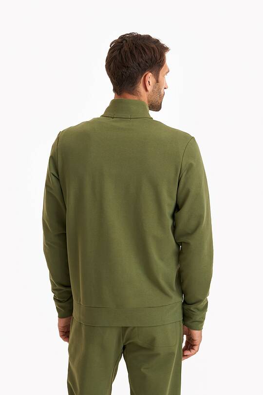 Organic cotton French terry full-zip sweatshirt 2 | Audimas