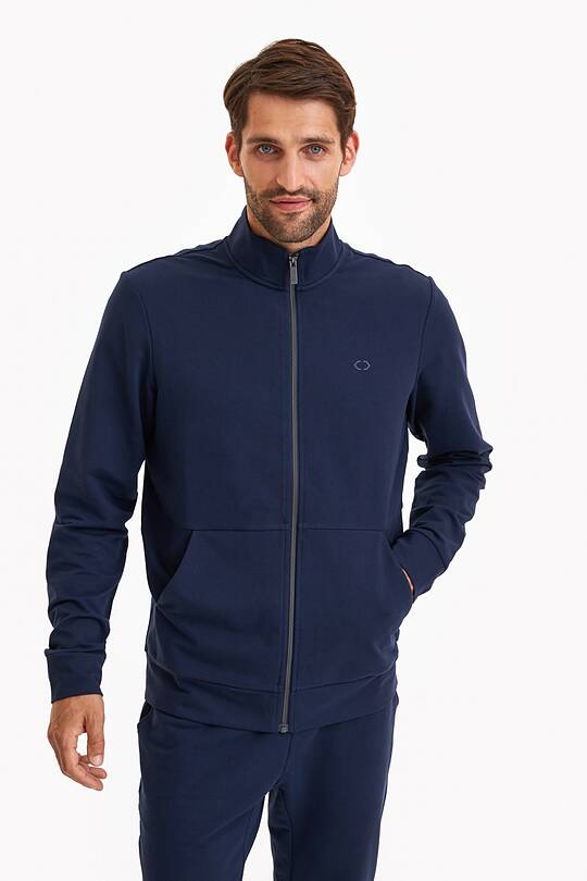 Organic cotton French terry full-zip sweatshirt 1 | Audimas