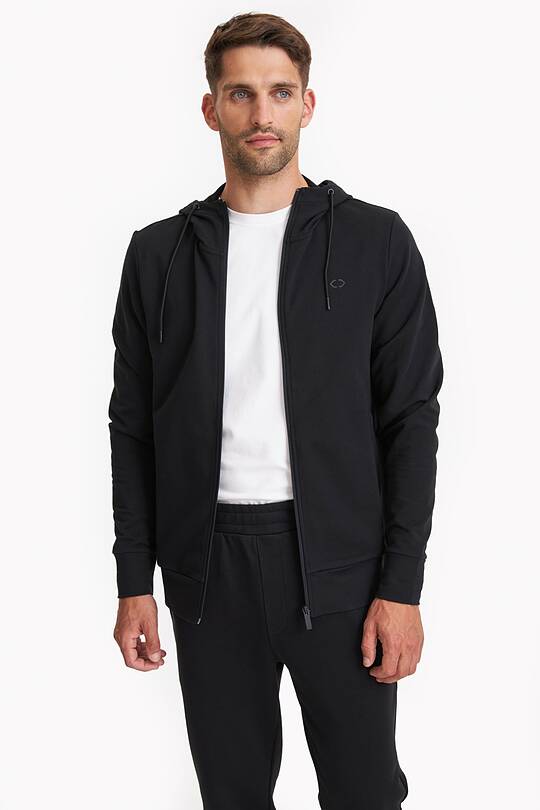 Organic cotton French terry full-zip hoodie 1 | Audimas