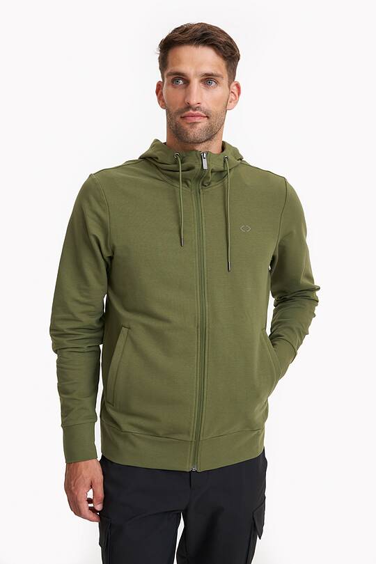 Organic cotton French terry full-zip hoodie 1 | Audimas