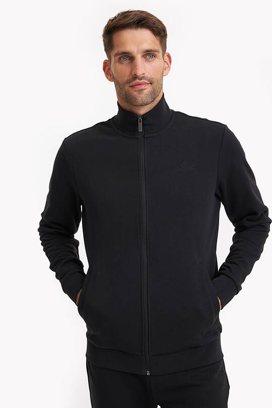 Organic cotton French terry full-zip sweatshirt 1 | Audimas