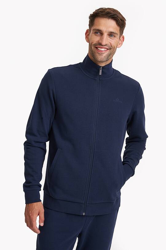 Organic cotton French terry full-zip sweatshirt 1 | Audimas