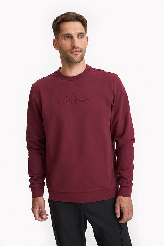 Organic cotton French terry crewneck sweatshirt 1 | Audimas