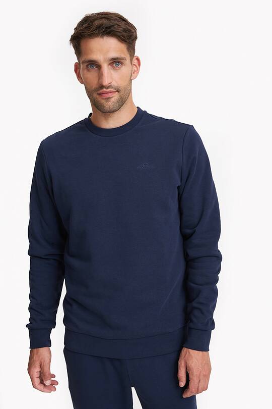 Organic cotton French terry crewneck sweatshirt 1 | Audimas