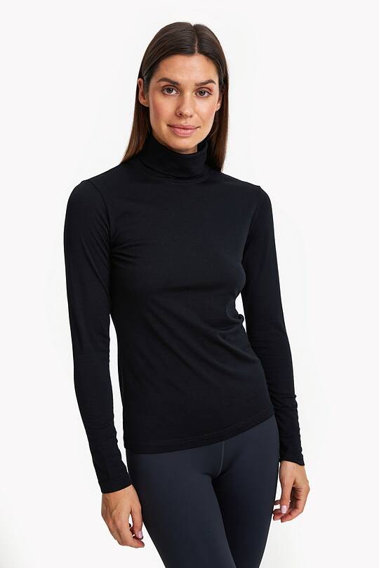 Merino wool roll neck long sleeve top 1 | Audimas