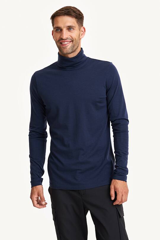 Merino wool long sleeve roll neck top 1 | Audimas