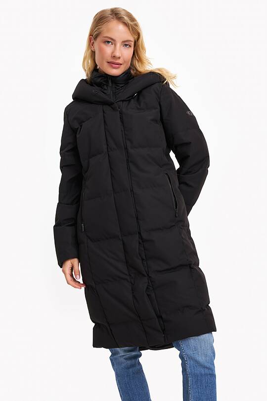 Long exaggerated collar down coat 1 | Audimas
