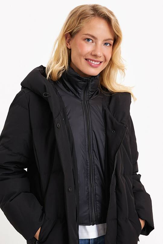 Long exaggerated collar down coat 2 | Audimas