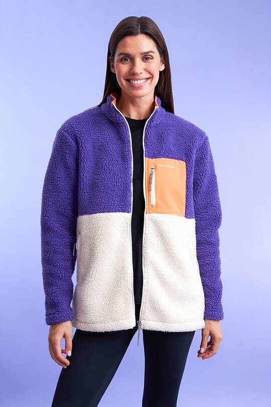 Oversized full-zip sherpa fleece jacket 1 | Audimas