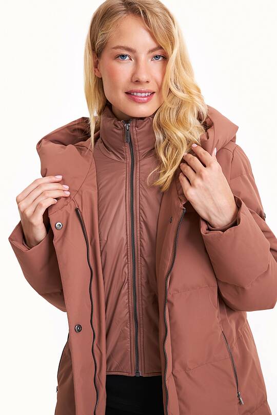 Long exaggerated collar down coat 2 | Audimas