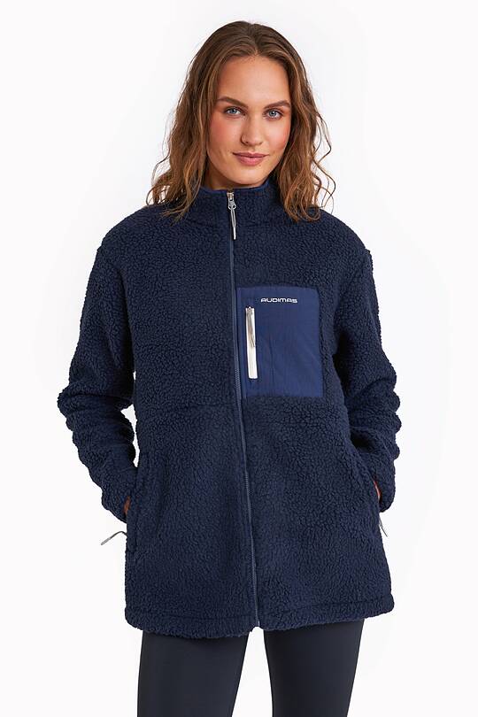 Oversized full-zip sherpa fleece jacket 1 | Audimas