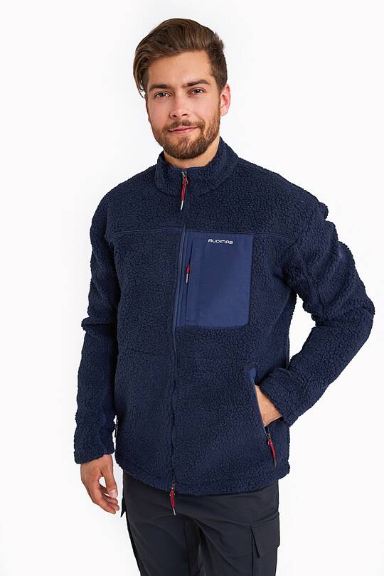 Oversized full-zip sherpa fleece jacket 1 | Audimas