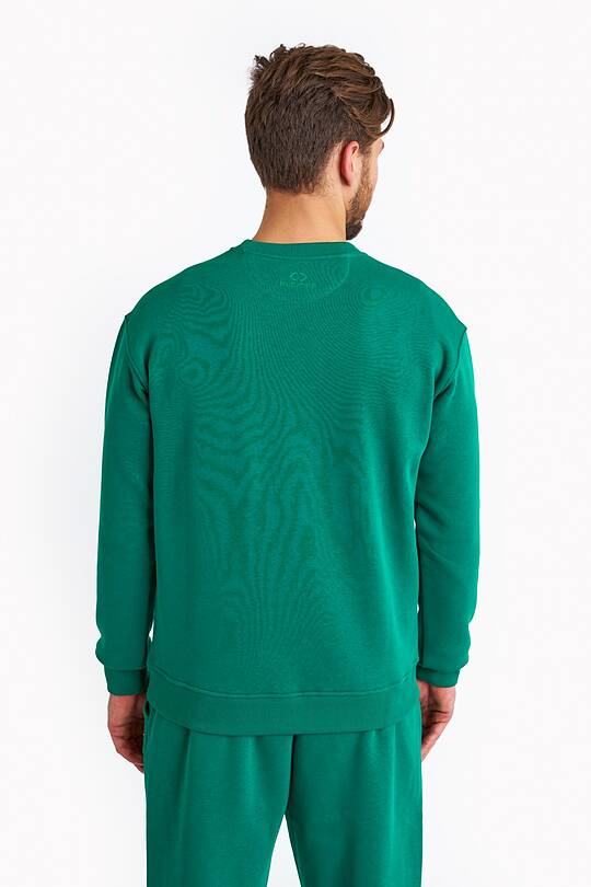 Organic cotton fleece crewneck sweatshirt 2 | Audimas