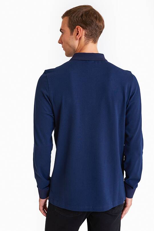 Organic cotton long sleeve pique polo shirt 2 | Audimas