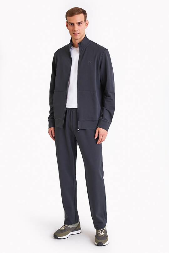 Straight cut organic cotton French terry sweatpant 1 | Audimas